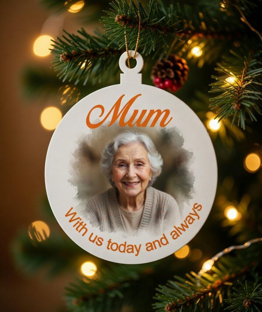 Printed acrylic bauble